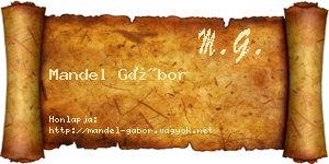 Mandel Gábor névjegykártya