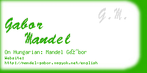 gabor mandel business card